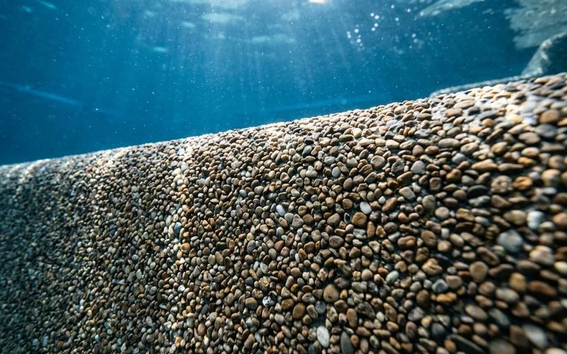 Classic Pebble Tec aggregate finish detail