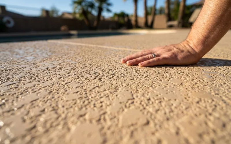 Cool Deck smoother texture with heat-reflective sealer