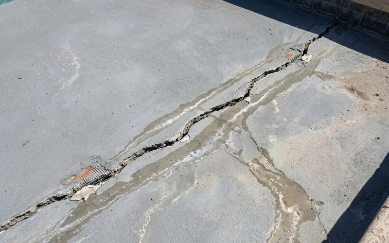 Failed crack repair due to soil movement