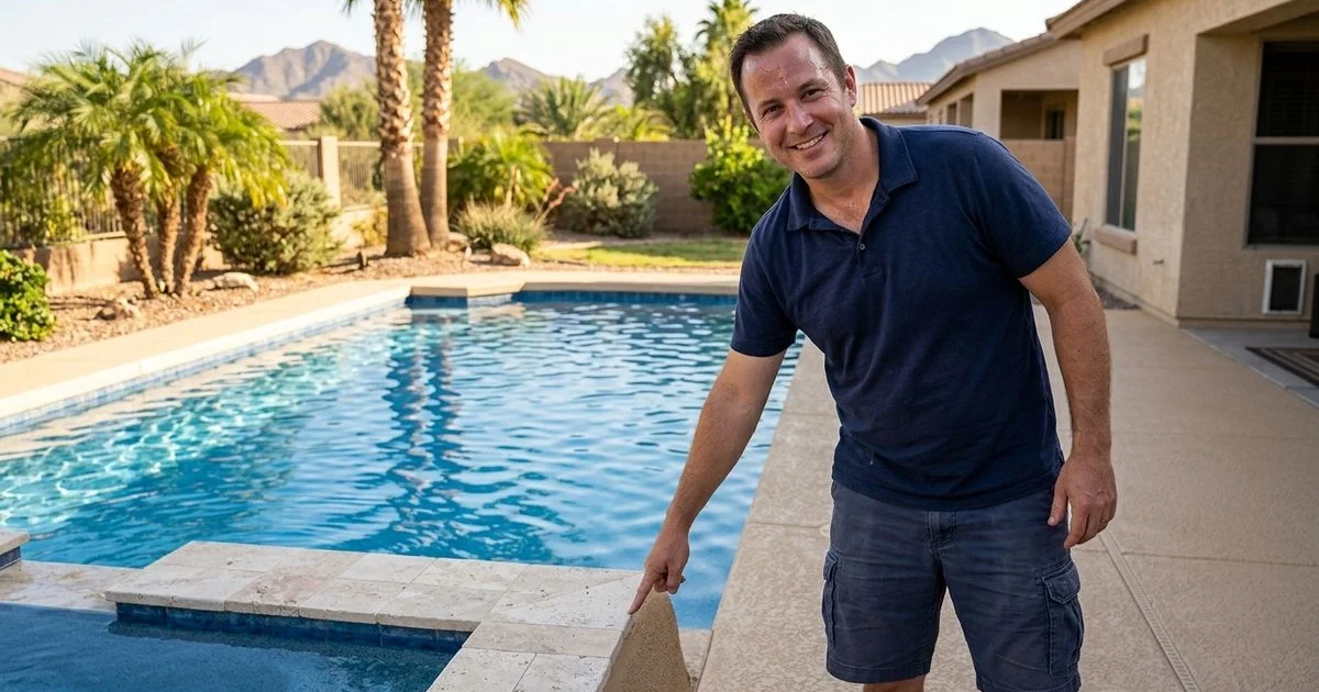 Fresh Cool Deck sand color Phoenix pool surround