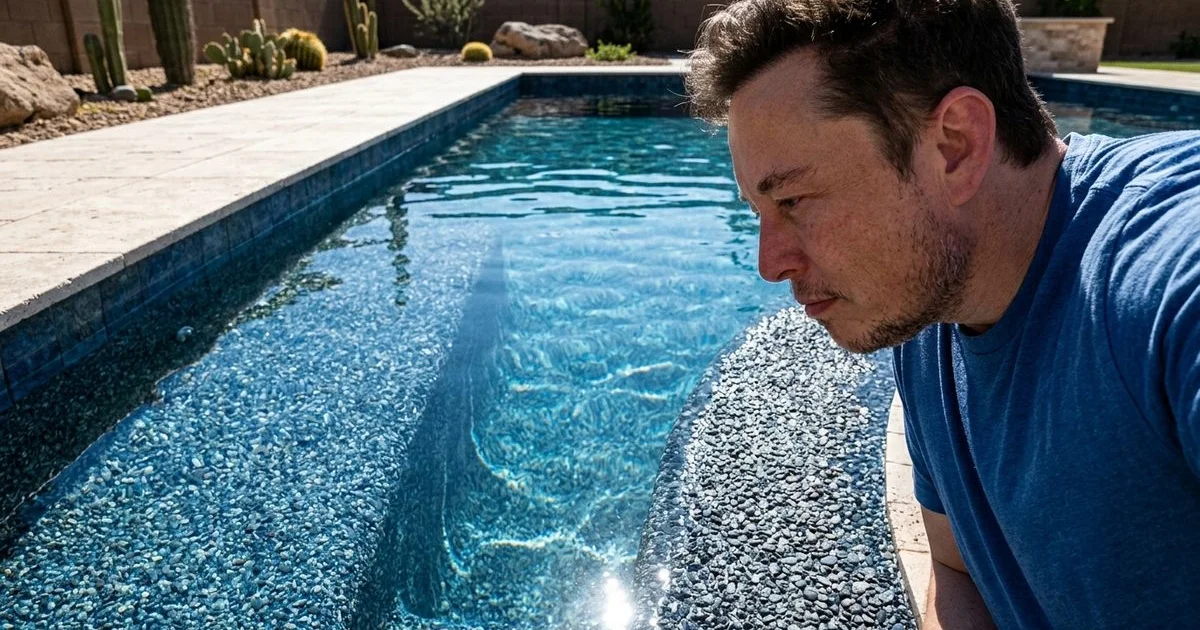 Phoenix backyard pool with fresh Pebble Tec finish