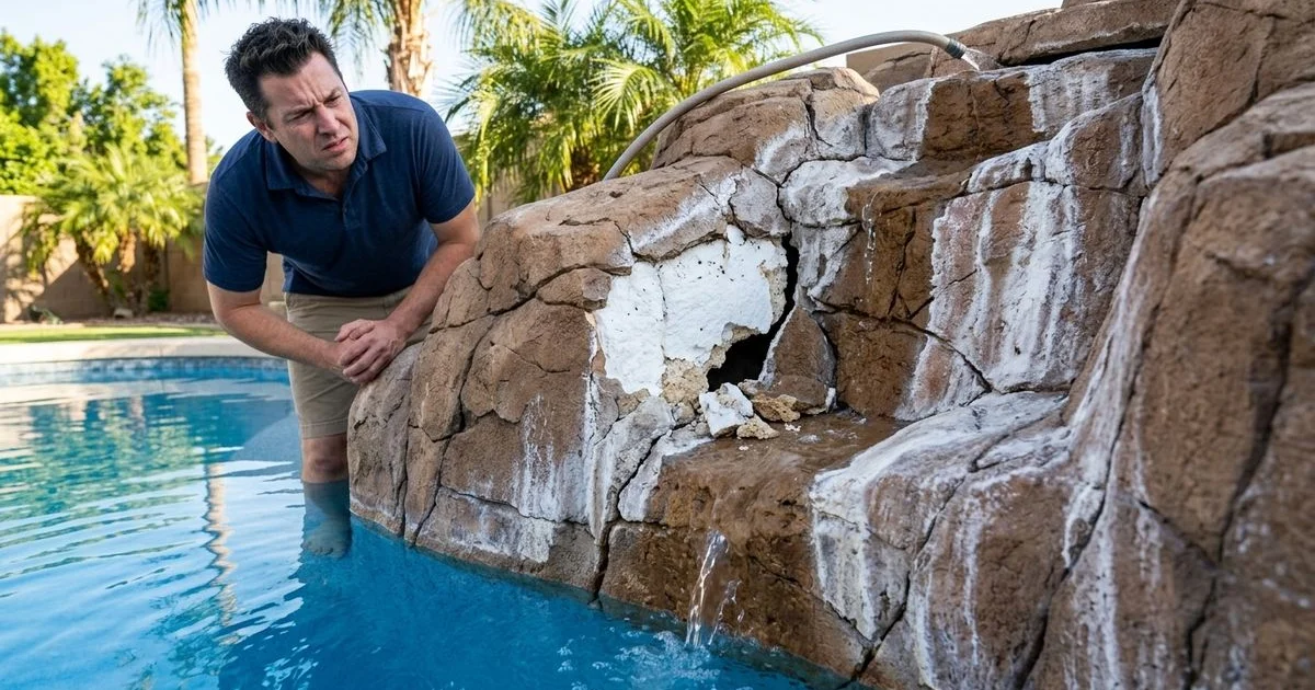 Failing Phoenix pool waterfall with multiple visible issues