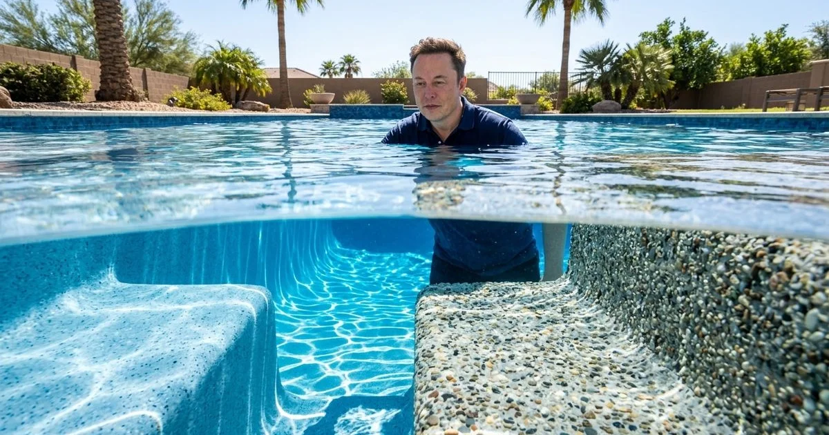 Split-screen comparison of Diamond Brite and Pebble Tec