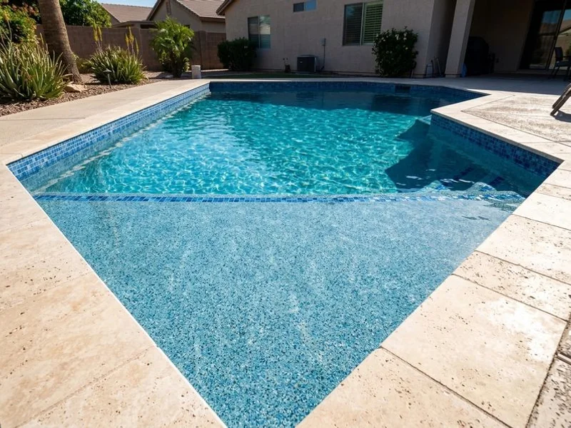 Same pool after Pebble Tec resurfacing