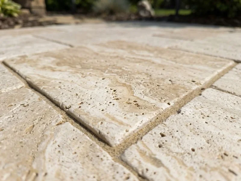Pavers & Travertine Pool Decks detail