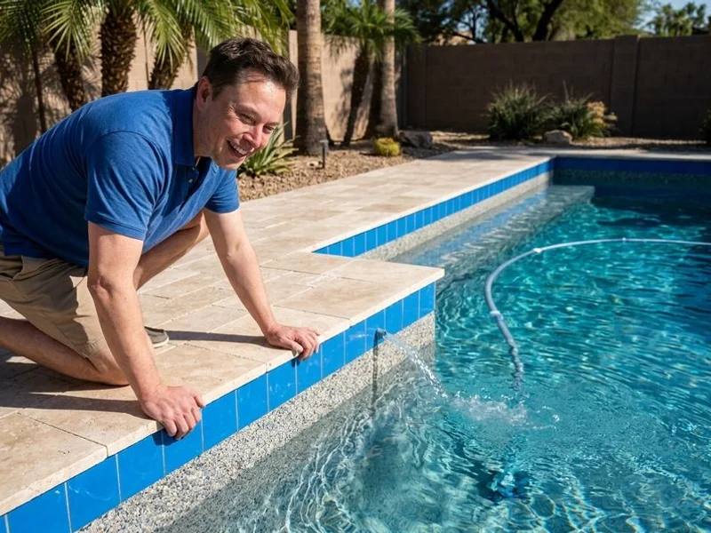 Pool Tile Replacement project 3